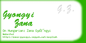 gyongyi zana business card